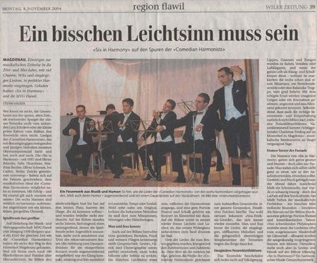 Wiler Zeitung, 8. November 2004