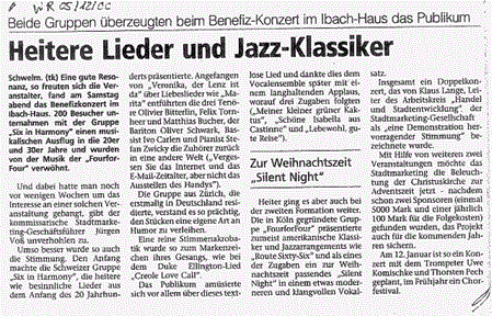 Westfälische Rundschau, 5. Dezember 2000